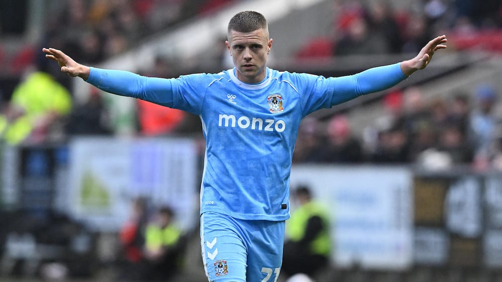 Jake Bidwell (21) of Coventry City gestures during the EFL Sky Bet Championship match between Bristol City and Coventry City at Ashton Gate, Bristol, UK on 7 March 2026.