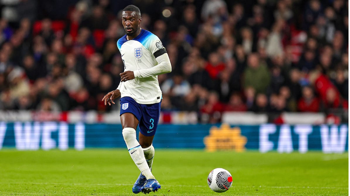 Fikayo Tomori (3) of England during the Euro 2024 qualifier match between England and Malta at Wembley Stadium, London, England on 17 November 2023.