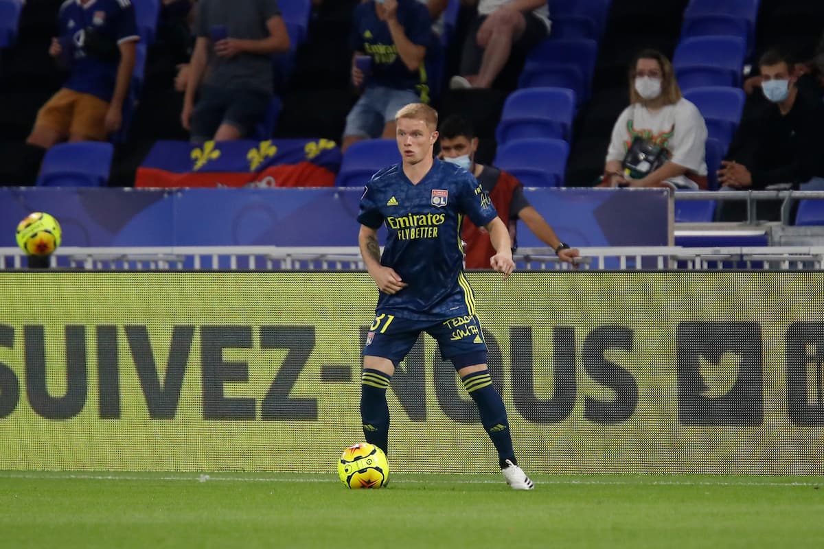 Melvin BARD of Lyon during the French championship Ligue 1 football match between Olympique Lyonnais and Nimes Olympique on September 18, 2020 at Groupama stadium in Decines-Charpieu near Lyon, France - Photo Romain Biard / Isports / ProSportsImages / DPPI