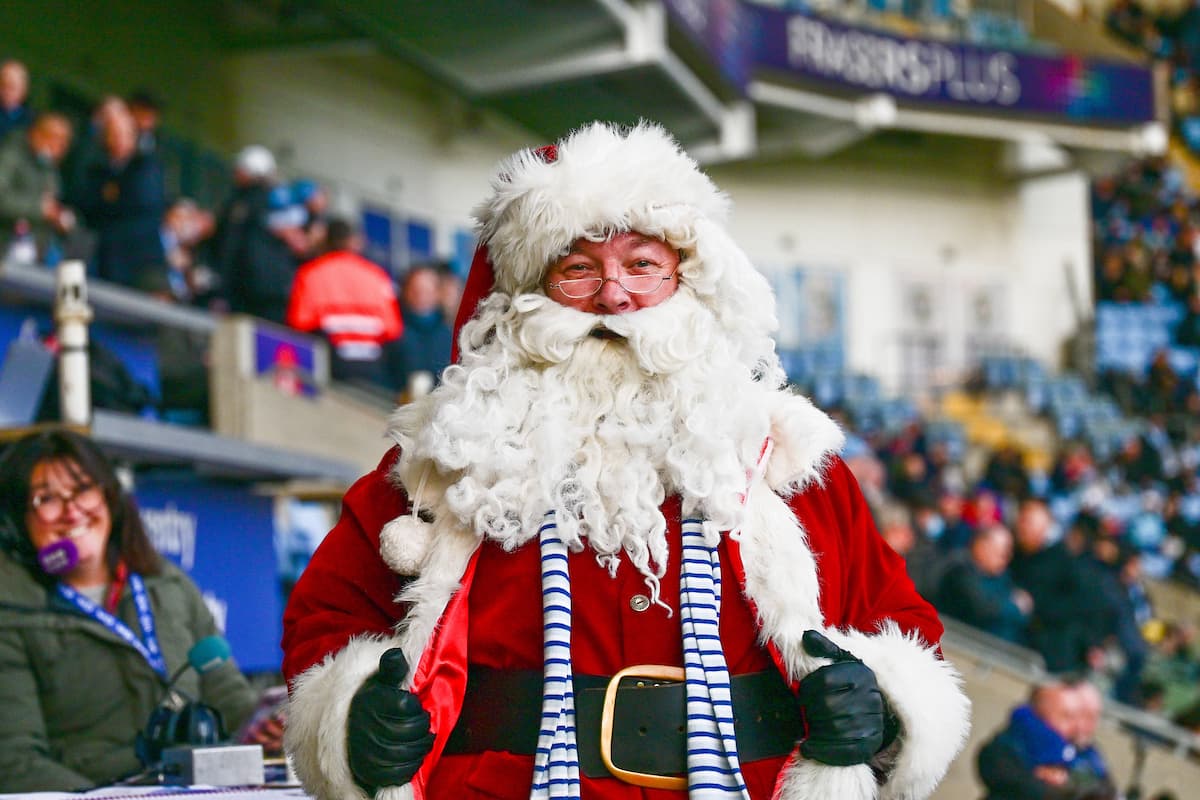 Father Christmas during the EFL Sky Bet Championship match between Coventry City and Bristol City at the Coventry Building Society Arena, Coventry, England on 13 December 2025.