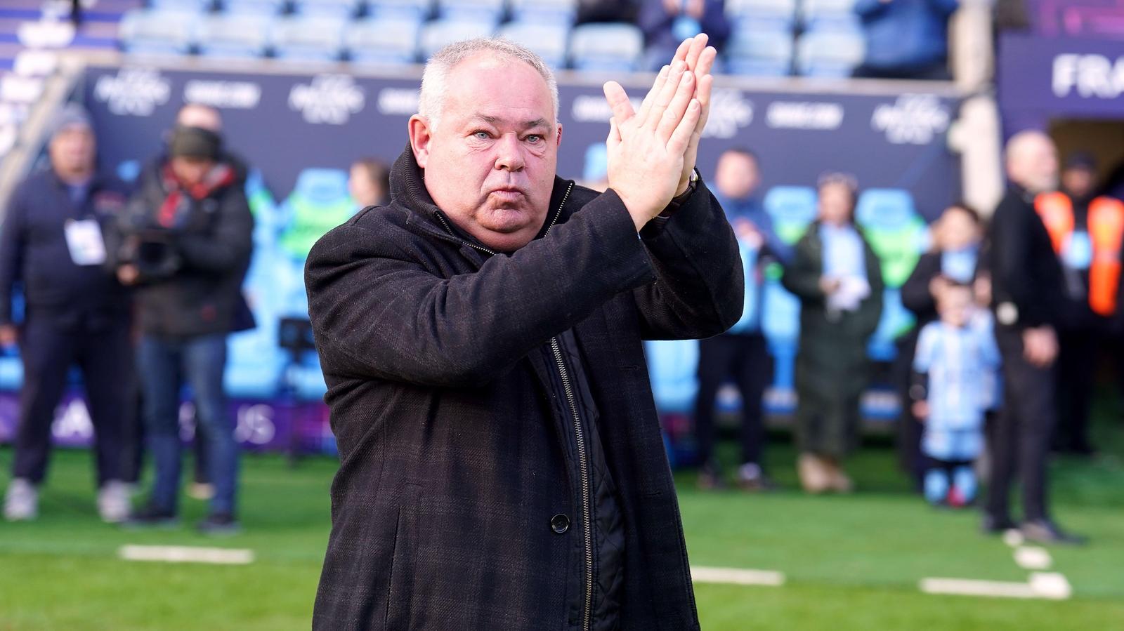 2WC1AD1 Coventry City Chief Executive Dave Boddy during the Sky Bet Championship match at the Coventry Building Society Arena, Coventry. Picture date: Saturday January 13, 2024.