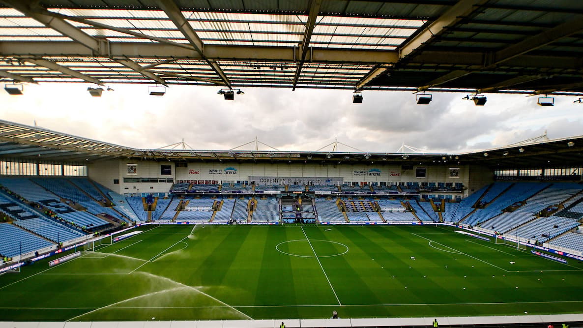 The CBS arena during the EFL Sky Bet Championship match between Coventry City and Derby County at the Coventry Building Society Arena, Coventry, UK on 3 April 2026.