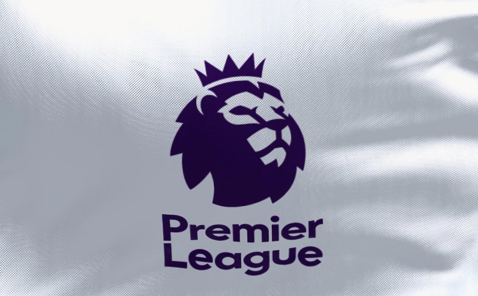 London, ENG, July 2022: Close-up of the Premier League flag waving in the wind. Premier League is the top level of the English football league system. Fabric textured background. Illustrative editorial